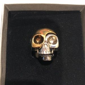 ALEXANDER MCQUEEN 3 PC RING SZ.17 3 Dif Metals 8.5